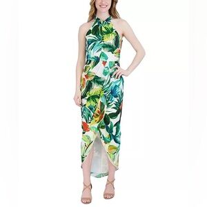Julia Jordan Knot-Neck Tulip-Hem Maxi Dress